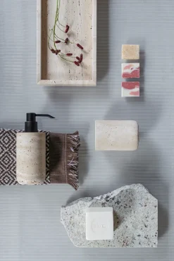Online Mette Ditmer Dispensador de jabón Travertine 17,5 cm, Linen Beige