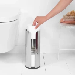 Hot Brabantia Dispensador de rollos de papel higiénico ReNew , Brilliant steel Plateado
