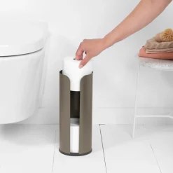Discount Brabantia Dispensador de rollos de papel higiénico ReNew , Platinum Gris