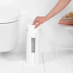 Brabantia Dispensador de rollos de papel higiénico ReNew , White Blanco