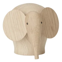 Best Woud Elefante de madera Nunu, Mini Beige