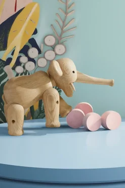 Outlet Kay Bojesen Denmark Elefante grande Kay Bojesen, Roble Marrón