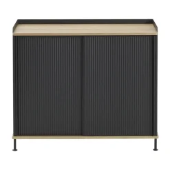 Clearance Muuto Enfold Sideboard 100x45x85 cm, Laquered oak-anthracite black Negro
