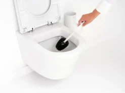 Sale Brabantia Escobilla con soporte MindSet, Mineral Fresh White Blanco