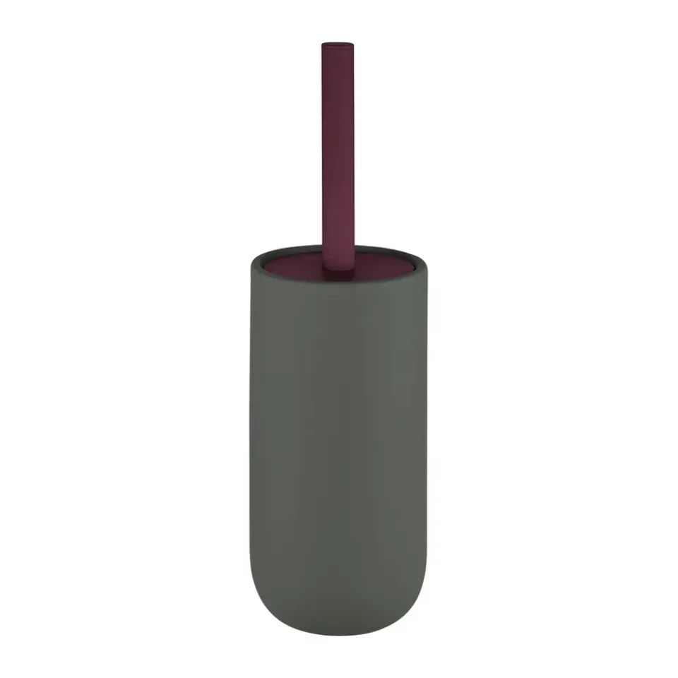 Discount Mette Ditmer Escobilla de baño Lotus play, incl. 2 cabezales de cepillo, Dark olive Verde