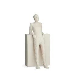 Kähler Escultura con mensaje Character, The hedonist Blanco