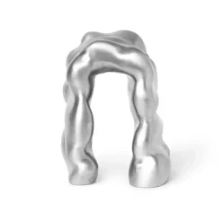 Hot Ferm Living Escultura Morf, Aluminium Plateado