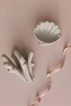 Outlet Cooee Design Escultura The Clam Shell 13 cm, Limestone Beige