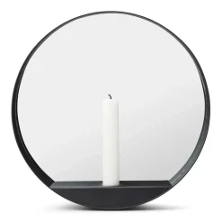 Gejst Espejo / Candelabro Glim Ø28 cm, Negro
