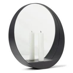 Gejst Espejo / Candelabro Glim Ø28 cm, Negro