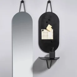 Online Zone Denmark Espejo A-Wall Mirror, Black, large Negro