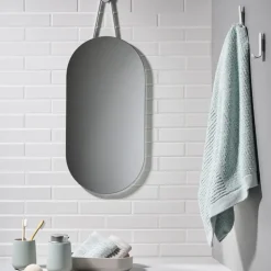 Online Zone Denmark Espejo A-Wall Mirror, Black, large Negro