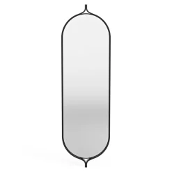 Online Swedese Espejo Comma rectangular 135 cm, fresno teñido de Negro