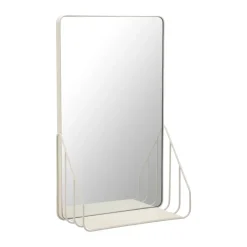 Best Scandi Living Espejo con estante Nod 30x50 cm, Beige