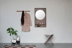 Clearance Mette Ditmer Espejo con estante Show-me large, Dark oiled Marrón