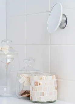 Discount Bosign Espejo de maquillaje AirMirror x20 desmontable con ventosa, Ø11,2 cm Blanco