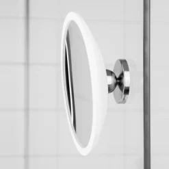 Outlet Bosign Espejo de maquillaje AirMirror x15 desmontable con ventosa, Ø16,5 cm Blanco
