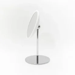 New Bosign Espejo de mesa AirMirror x5 desmontable magnético, Ø16,5 cm Blanco