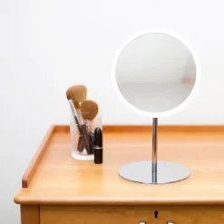 New Bosign Espejo de mesa AirMirror x5 desmontable magnético, Ø16,5 cm Blanco