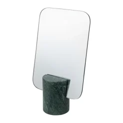 Hot Mette Ditmer Espejo de mesa Marble, Dark forest, 30 cm Verde