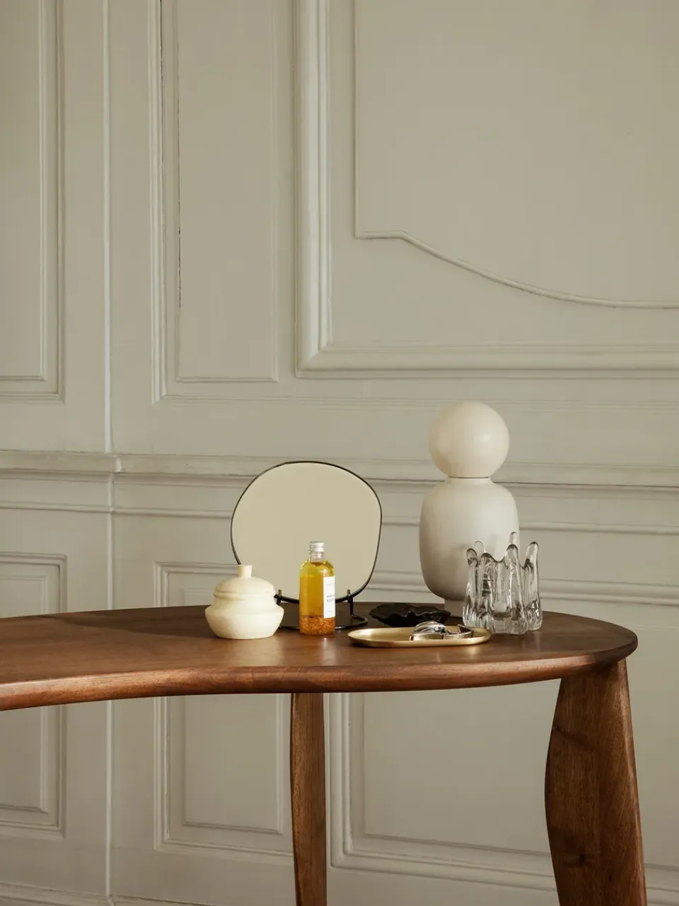Sale Ferm Living Espejo de mesa Pond, Dark chrome Plateado