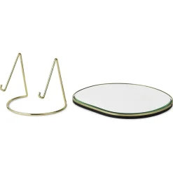 Clearance Ferm Living Espejo de mesa Pond, Latón Color dorado