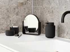 Outlet Zone Denmark Espejo de mesa Ume con 5x aumento 19x19,5 cm, Black Negro