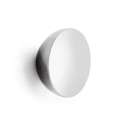 Clearance New Works Espejo de pared Aura large, Acero inoxidable Plateado