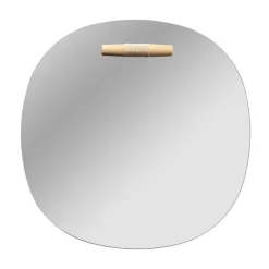 Sale FDB Møbler Espejo de pared I4 Birksø, Oak nature lacquered Ø70 cm Marrón
