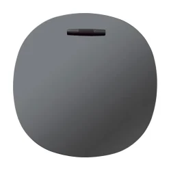 New FDB Møbler Espejo de pared I4 Birksø, Oak black painted toned Ø70 cm Negro