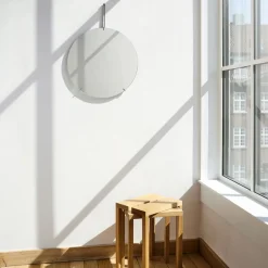 Online MOEBE Espejo de pared Ø50 cm, Stainless steel Plateado