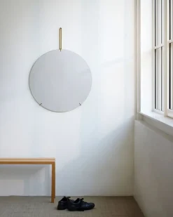 Best MOEBE Espejo de pared Ø70 cm, Stainless steel Plateado