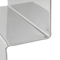 Clearance Muuto Espejo de pared Pleat, Acero pulido, 227×57 cm Gris