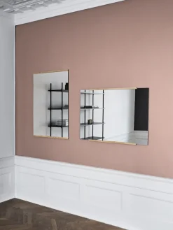 Outlet MOEBE Espejo de pared rectangular 70x100 cm, Oak Marrón