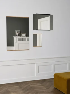 Outlet MOEBE Espejo de pared rectangular 70x100 cm, Oak Marrón