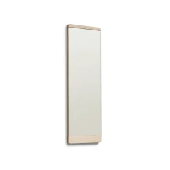 Best Form & Refine Espejo de pared Rim 35x110 cm, Roble blanco Beige