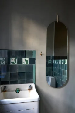 MOEBE Espejo de pared 40,4x146,9 cm, Brass Color dorado