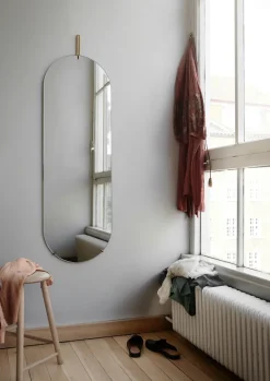 MOEBE Espejo de pared 40,4x146,9 cm, Brass Color dorado