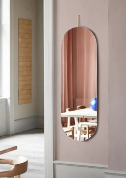 MOEBE Espejo de pared 40,4x146,9 cm, Brass Color dorado