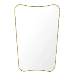 Online GUBI Espejo F.A.33 rectangular, latón Plateado