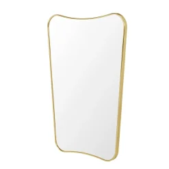 Online GUBI Espejo F.A.33 rectangular, latón Plateado