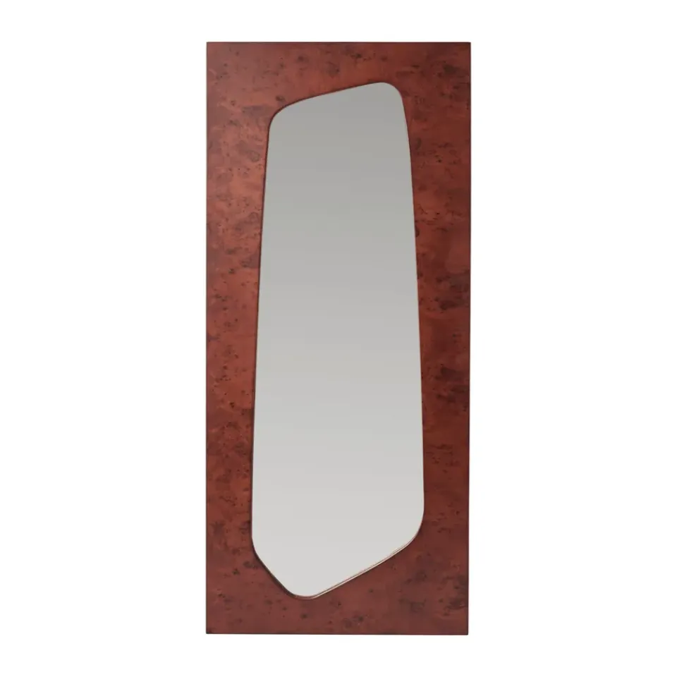 Ferm Living Espejo Folia, Dark stained burl, 135 cm Marrón
