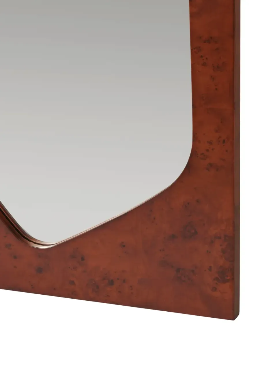 Ferm Living Espejo Folia, Dark stained burl, 135 cm Marrón