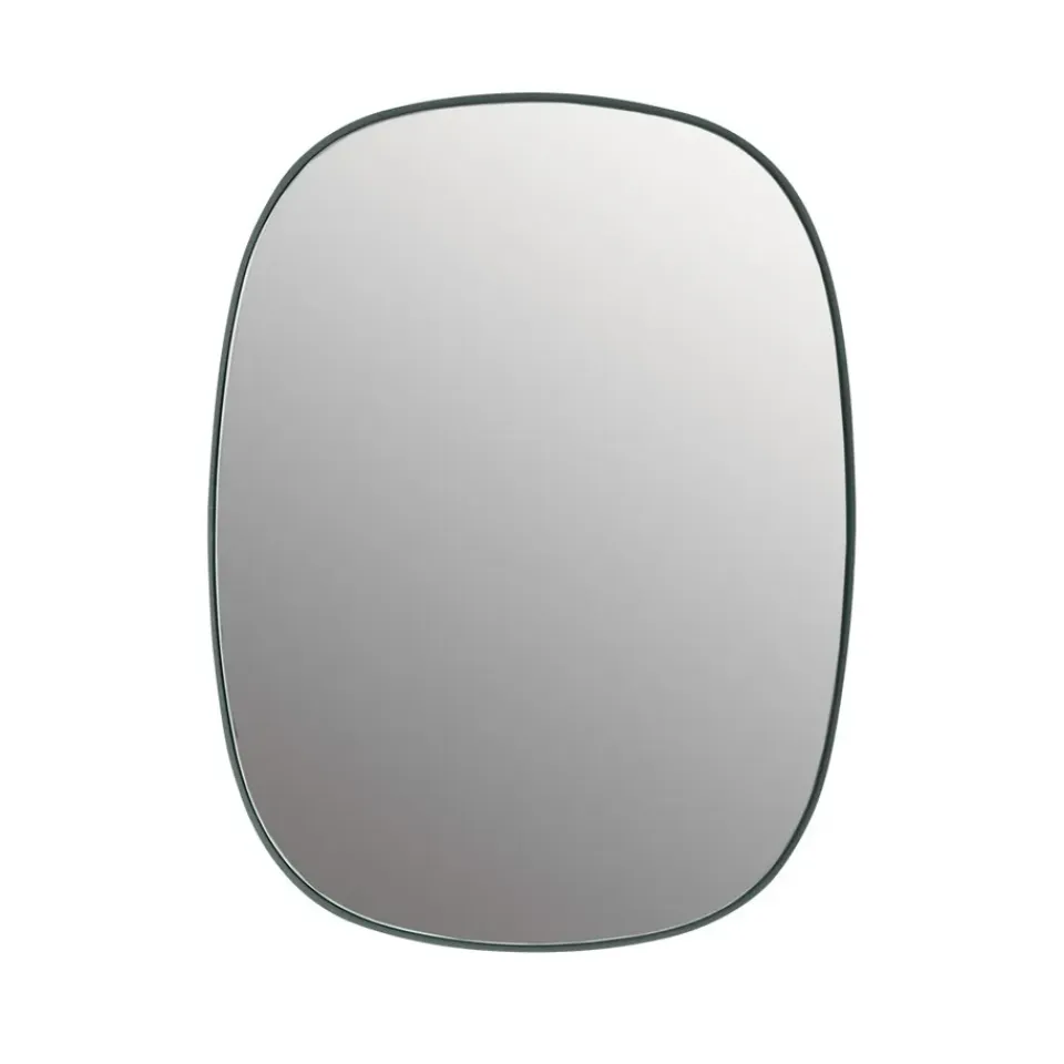 Muuto Espejo Framed, Dark green, 59x44 cm Verde