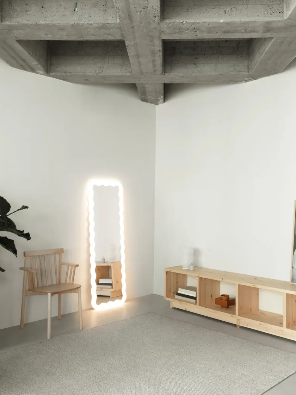 Sale Normann Copenhagen Espejo Illu 160x55 cm, Blanco