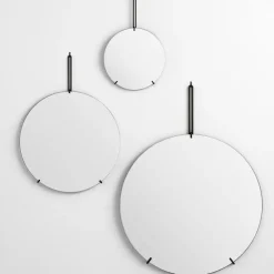 Clearance MOEBE Espejo Wall mirror Ø 30 cm, Negro