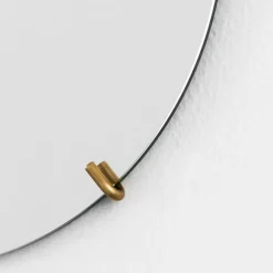 Clearance MOEBE Espejo Wall mirror Ø 30 cm, Latón Color dorado