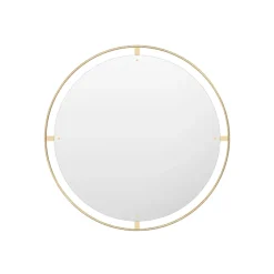 Audo Copenhagen Espejo Nimbus, Polished brass, ø110 Color dorado