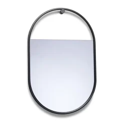 Outlet Northern Espejo ovalado Peroble, 40 x 60 cm Negro