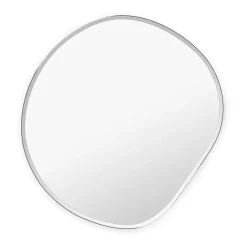 New Ferm Living Espejo Pond, Small dark chrome Plateado